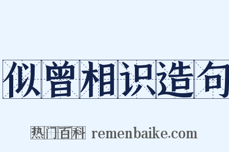 似曾相识造句是什么意思的图片